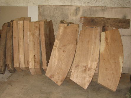 Blanks for felloes and one from original wheel