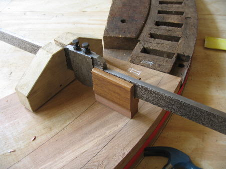 Marking out the position of each tooth mortise