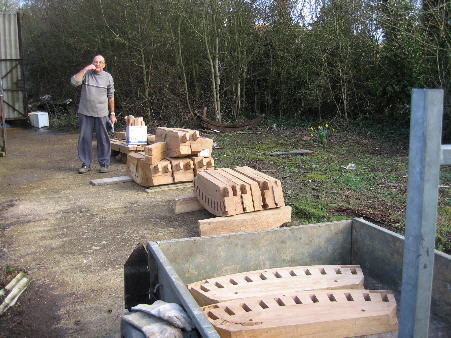 Brakewheel taken apart and ready to transport to the mill