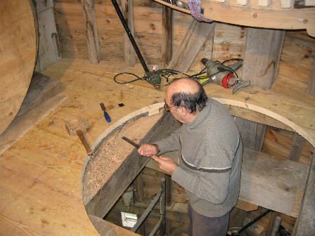 Danny cutting recess for bed stone