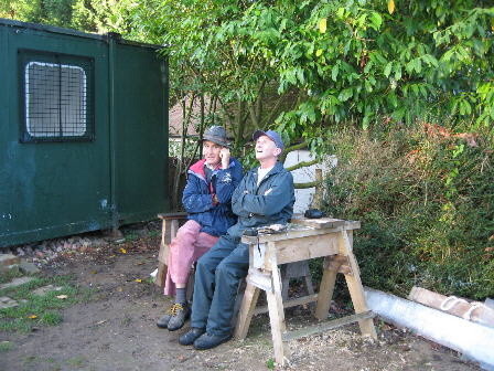Fred and Simon having telephone interview with BBC Southern Counties Radio